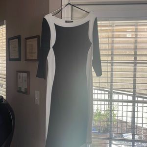 Glamour Black & White Block Dress Size 14